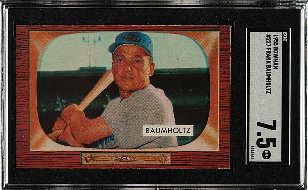 1955 Bowman #227 Frank Baumholtz SGC NM+ 7.5
