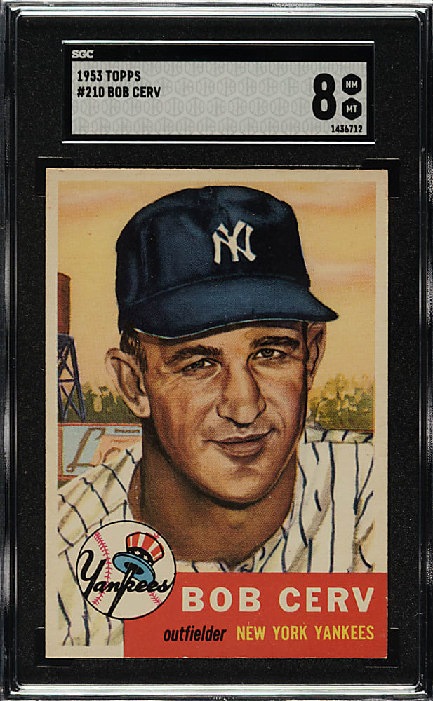 1953 Topps #210 Bob Cerv SGC NM/MT 8
