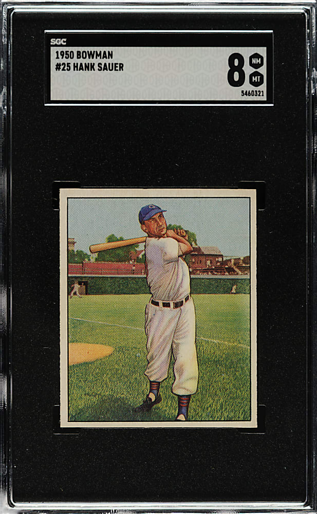 1950 Bowman #25 Hank Sauer SGC NM/MT 8