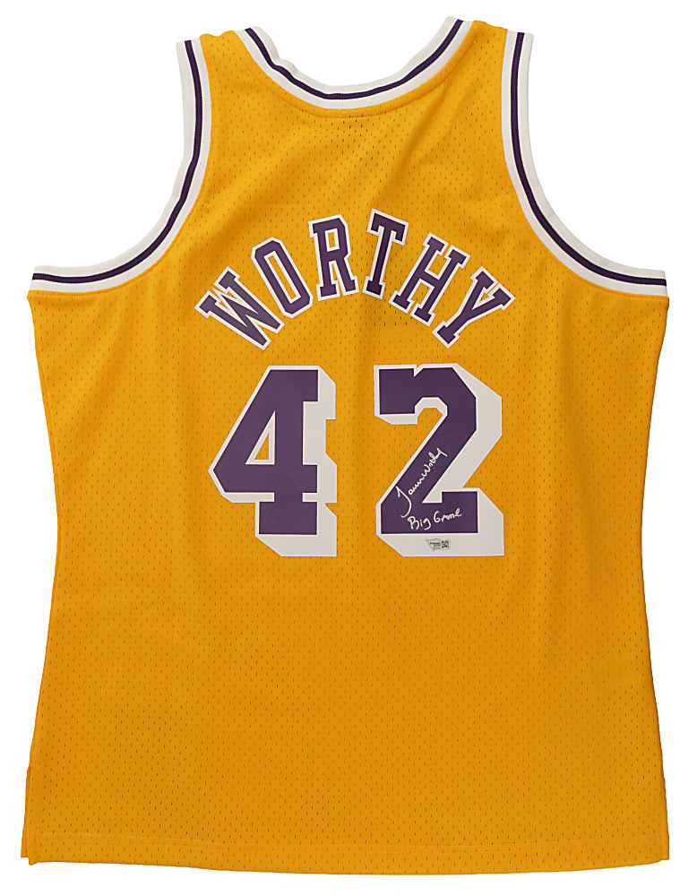 James Worthy Signed Los Angeles Lakers Jersey with "Big Game" Inscription - Fanatics