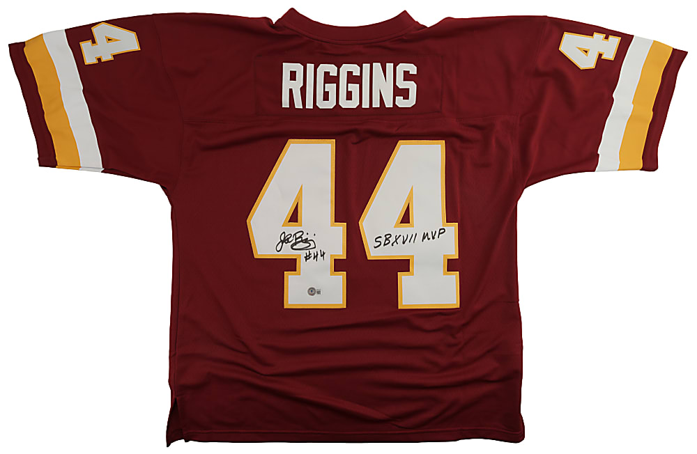 John Riggins Signed Washington Redskins Jersey with "SB XVII MVP" Inscription - Beckett