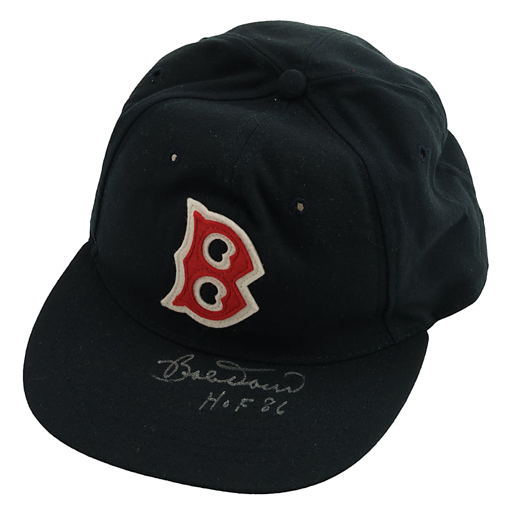 Bobby Doerr Signed Boston Red Sox Cap with "HOF 86" Inscription - Beckett