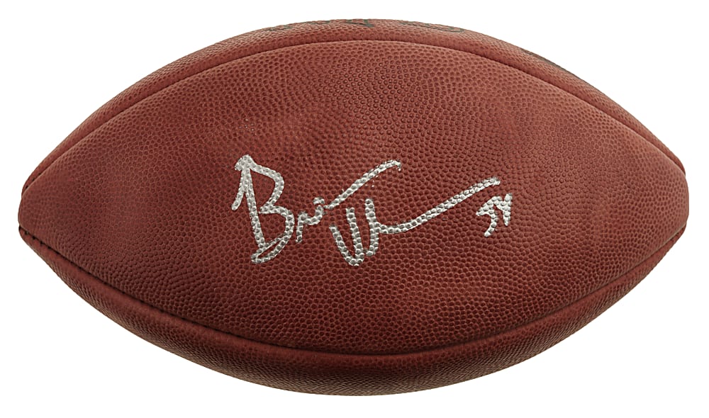 Brian Urlacher Signed Football - JSA