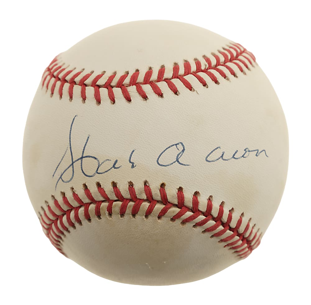 Hank Aaron Single-Signed Baseball - PSA/DNA