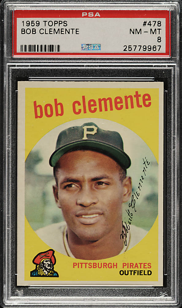 1959 Topps #478 Roberto Clemente PSA NM-MT 8