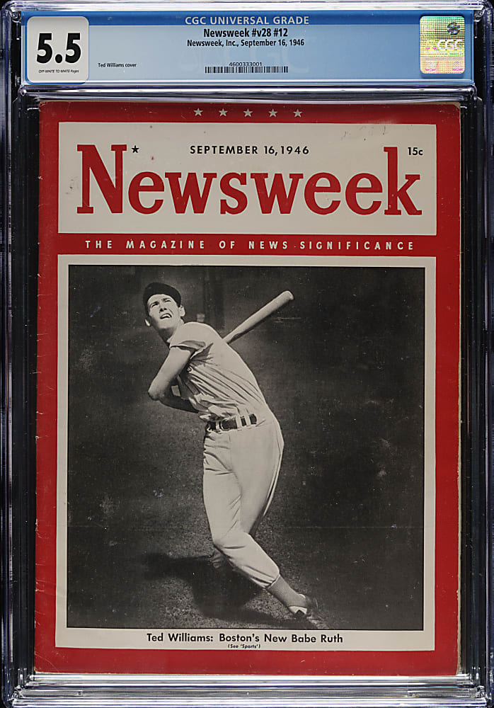 1946 Newsweek Magazine Volume 28 Issue 12 CGC 5.5