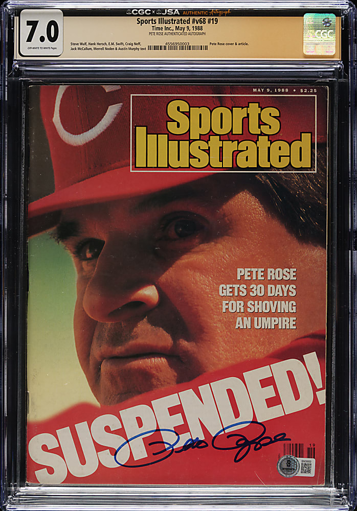 1988 Pete Rose Signed Sports Illustrated - CGC/JSA and Beckett