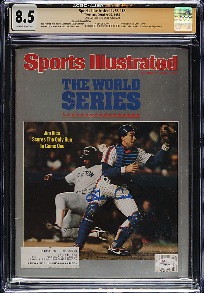 1986 Gary Carter Signed Sports Illustrated - CGC/JSA and JSA