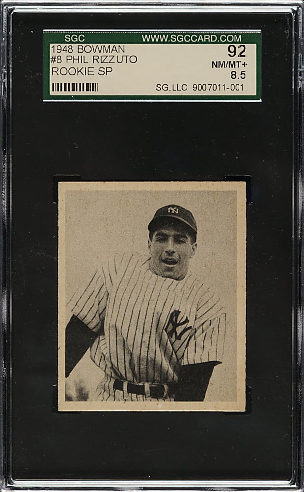 1948 Bowman #8 Phil Rizzuto SGC NM/MT+ 92