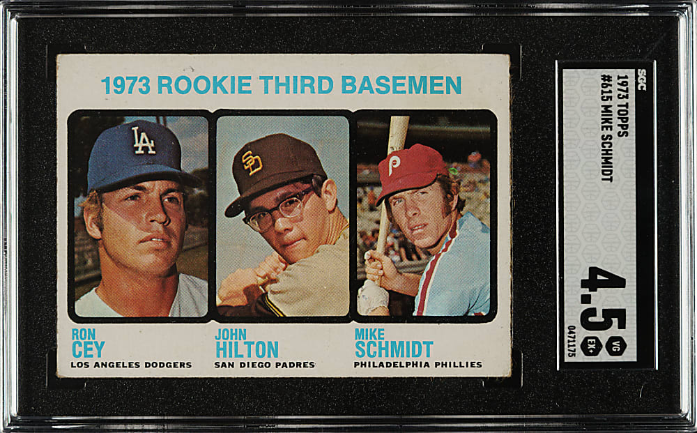 1973 Topps #615 Mike Schmidt Rookie SGC VG/EX+ 4.5