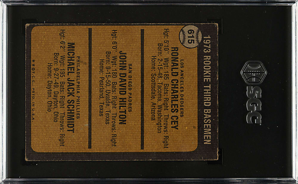 1973 Topps #615 Mike Schmidt Rookie SGC VG/EX+ 4.5