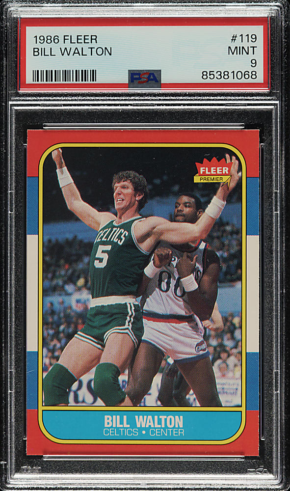 1986-1987 Fleer Basketball #119 Bill Walton PSA MINT 9