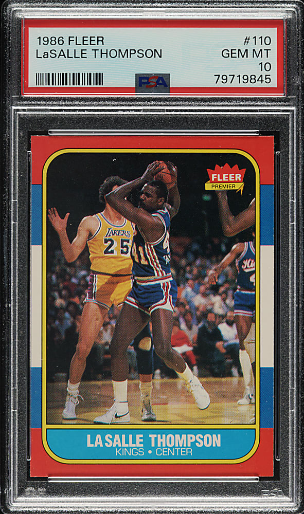 1986-1987 Fleer Basketball #110 LaSalle Thompson PSA GEM MINT 10