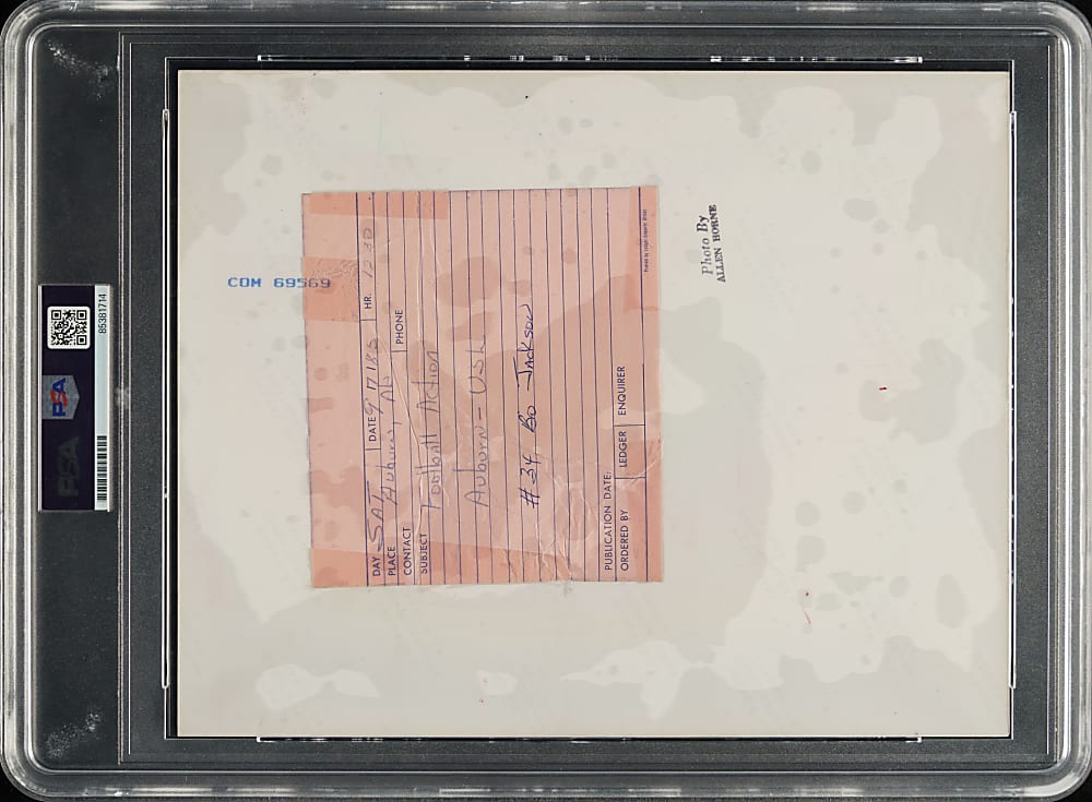 Circa 1985 Bo Jackson Original Allen Horne Photograph PSA/DNA Type I