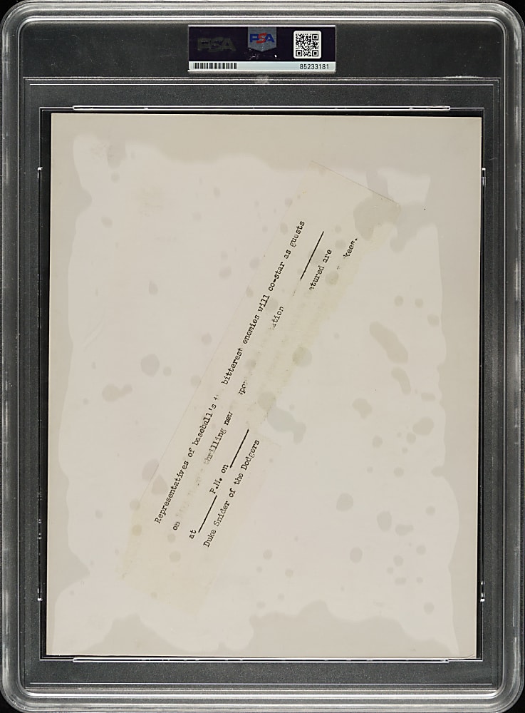 Circa 1950s Duke Snider Original Barney Stein Photograph PSA/DNA Type I - Image Used for 1954 Dan-Dee Potato Chips