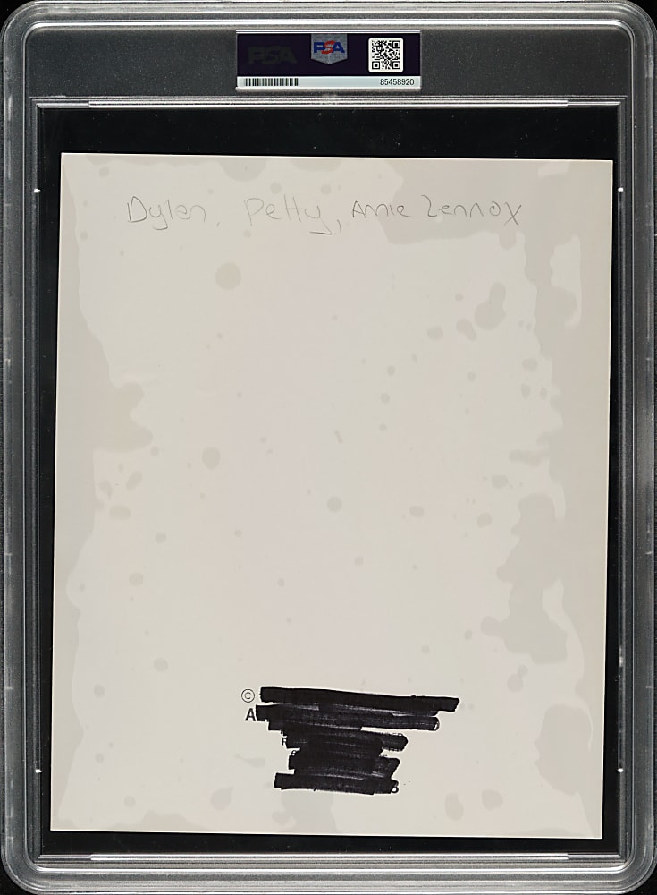 Circa 1986 Bob Dylan, Tom Petty and Annie Lennox Original Jeffrey Mayer Photograph PSA/DNA Type I