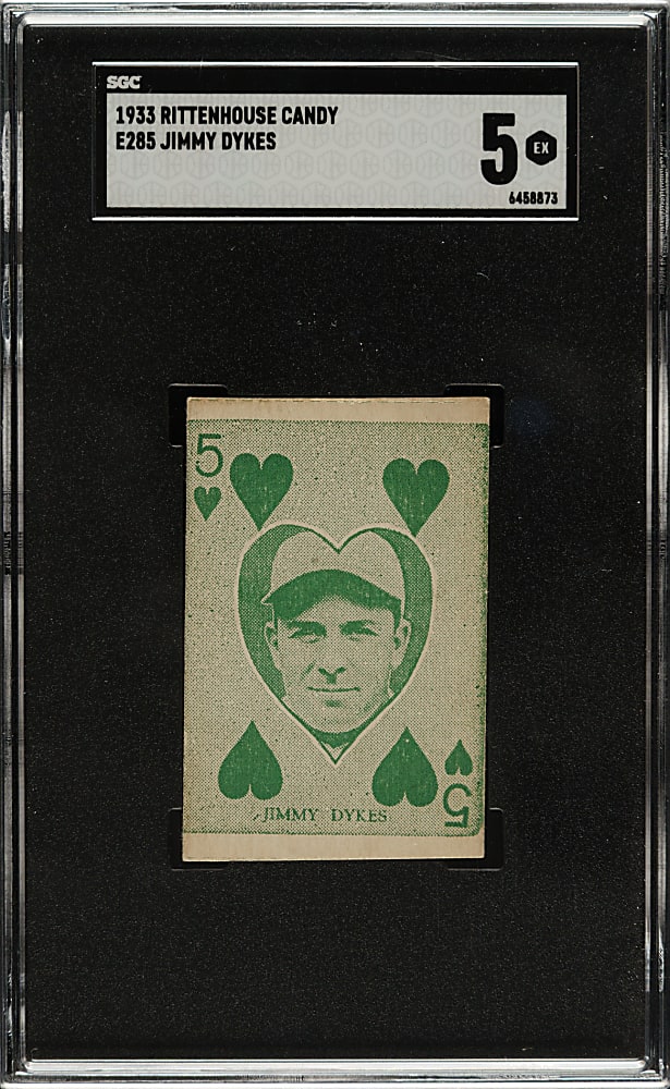 1933 E285 Rittenhouse Candy Jimmy Dykes SGC EX 5