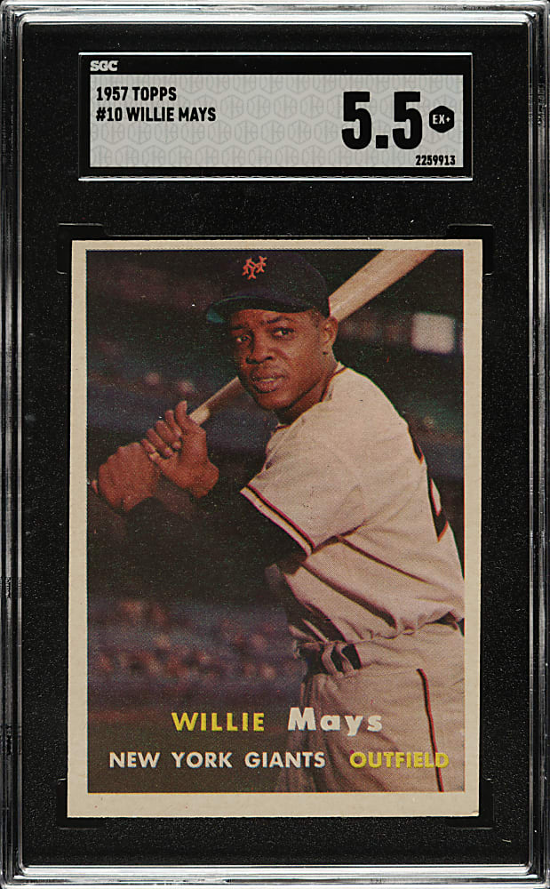 1957 Topps #10 Willie Mays SGC EX+ 5.5