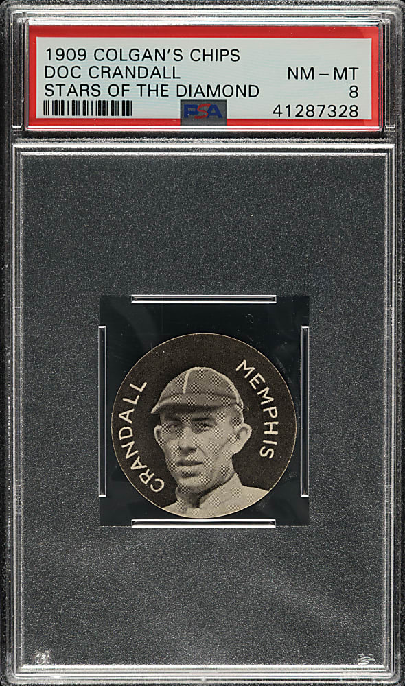 1909-1911 E254 Colgan's Chips Doc Crandall PSA NM-MT 8