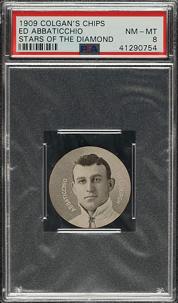 1909-1911 E254 Colgan's Chips Ed Abbaticchio PSA NM-MT 8