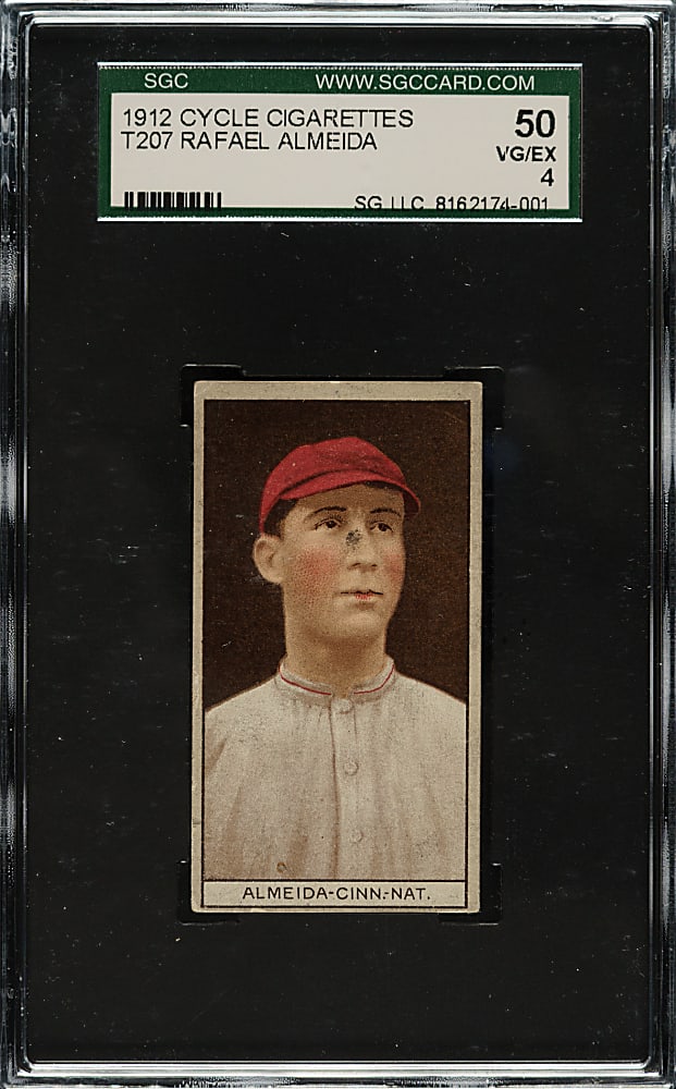 1912 T207 Brown Background Rafael Almeida SGC VG/EX 50 - Red Cycle Back