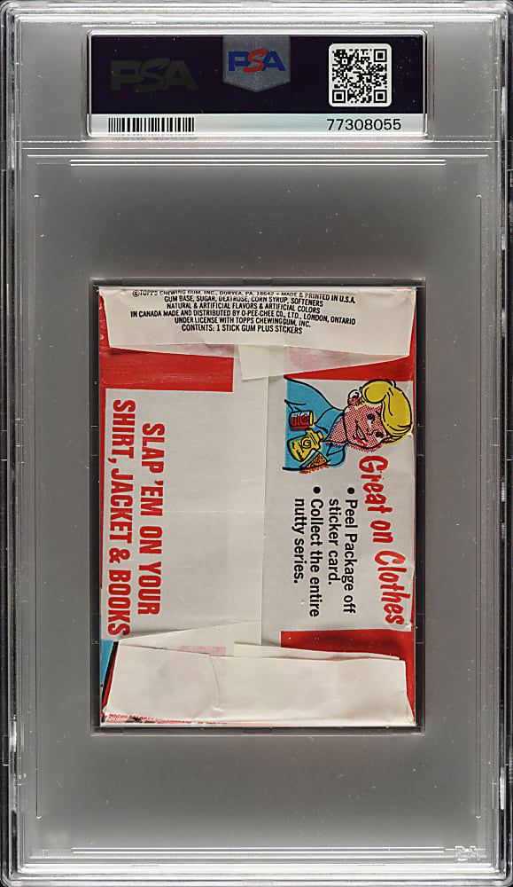 1973 Topps "Wacky Packages" Cloth Patches Wax Pack PSA MINT 9