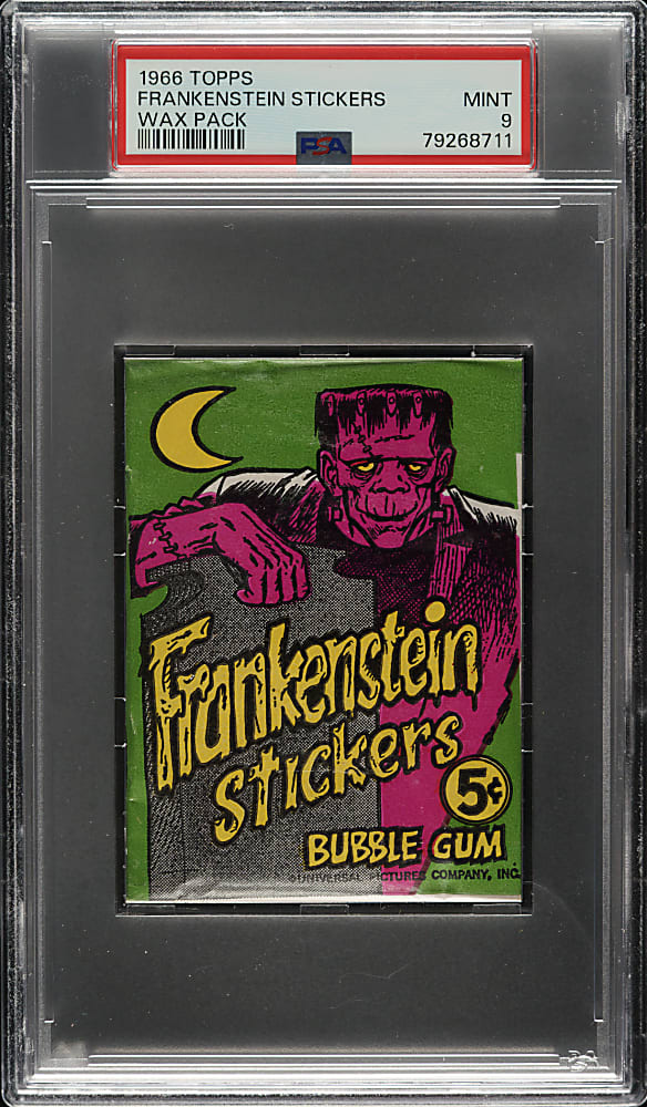 1966 Topps "Frankenstein Stickers" Unopened Wax Pack PSA MINT 9