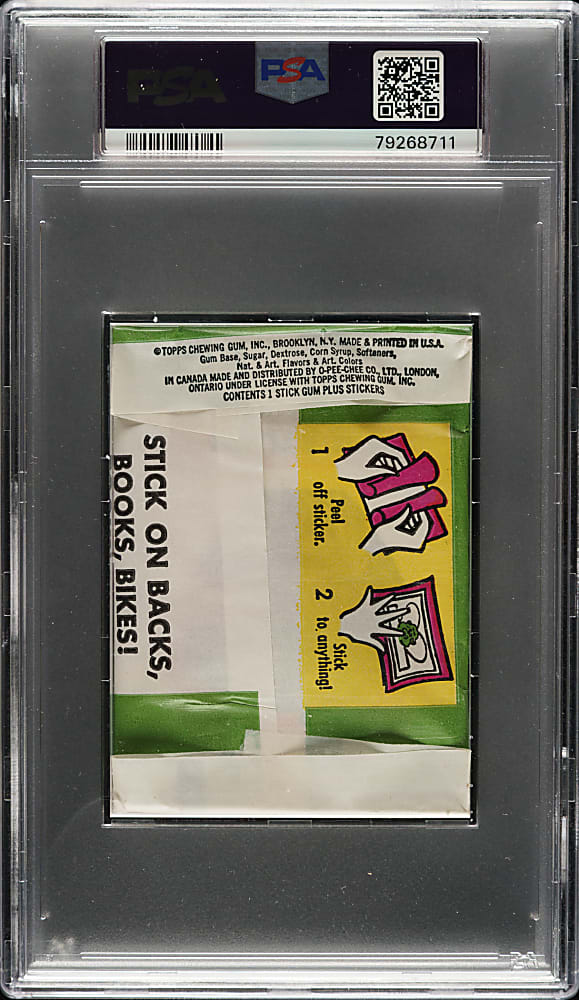1966 Topps "Frankenstein Stickers" Unopened Wax Pack PSA MINT 9