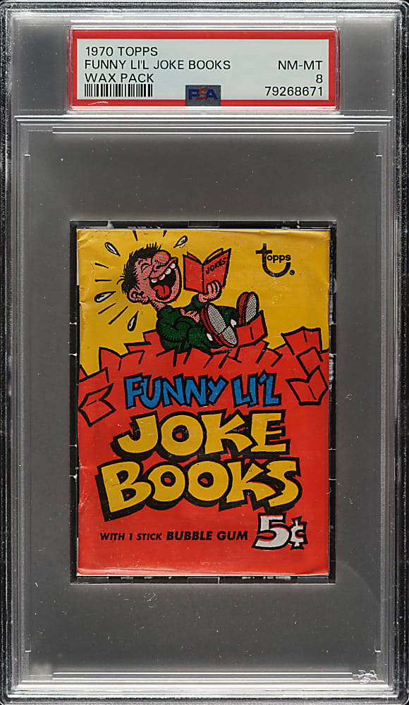 1970 Topps "Funny Li'L Joke Books" Unopened Wax Pack PSA NM-MT 8