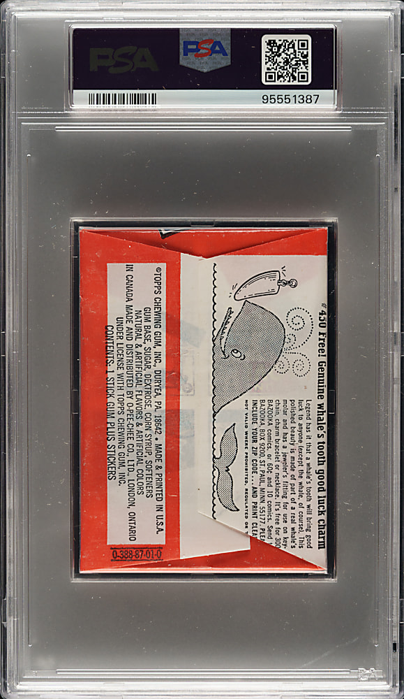 1970 Topps "Comic Cover Stickers" Unopened Wax Pack PSA NM-MT 8