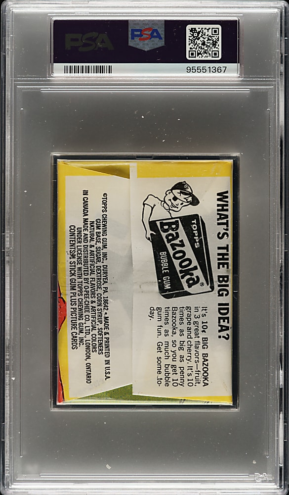1973 Topps "Kung Fu" Unopened Wax Pack PSA NM-MT 8