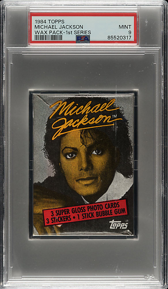 1984 Topps "Michael Jackson" First Series Unopened Wax Pack PSA MINT 9