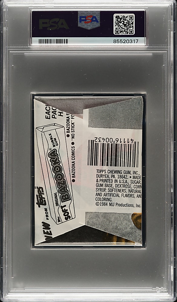 1984 Topps "Michael Jackson" First Series Unopened Wax Pack PSA MINT 9