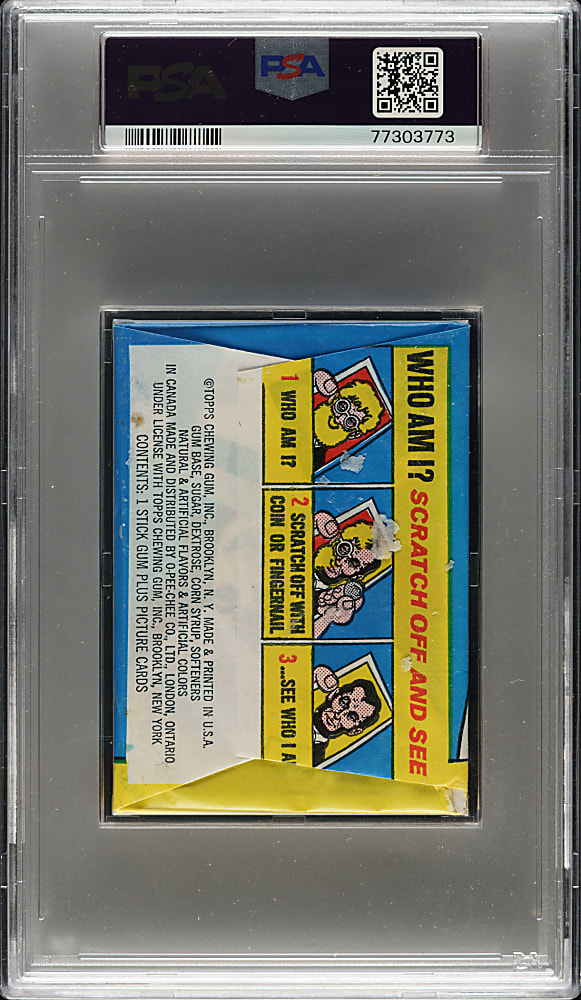 1967 Topps "Who Am I?" Unopened Wax Pack PSA NM-MT 8 - Christopher Columbus on Back