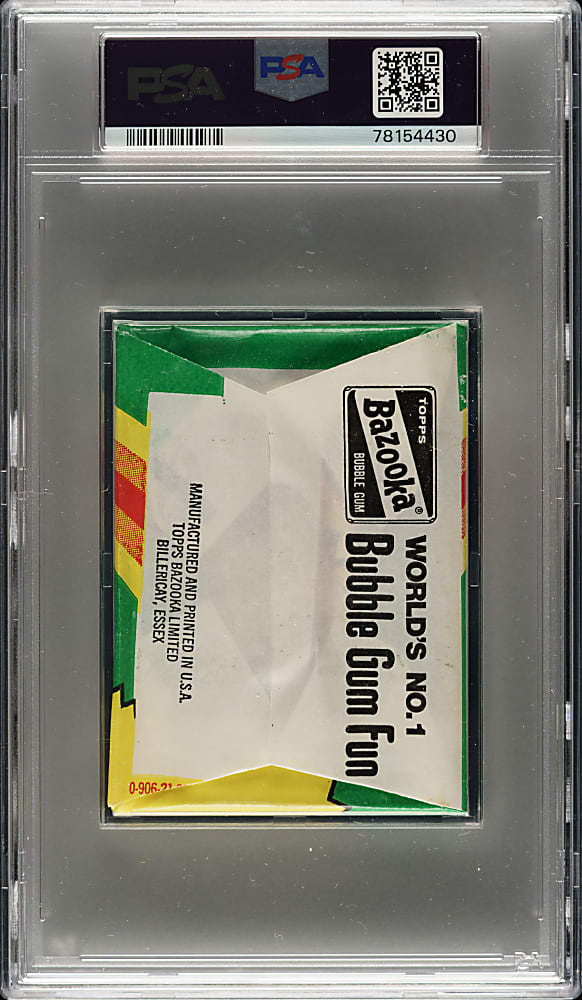 1975 Topps Footballer Unopened Wax Pack PSA NM-MT 8