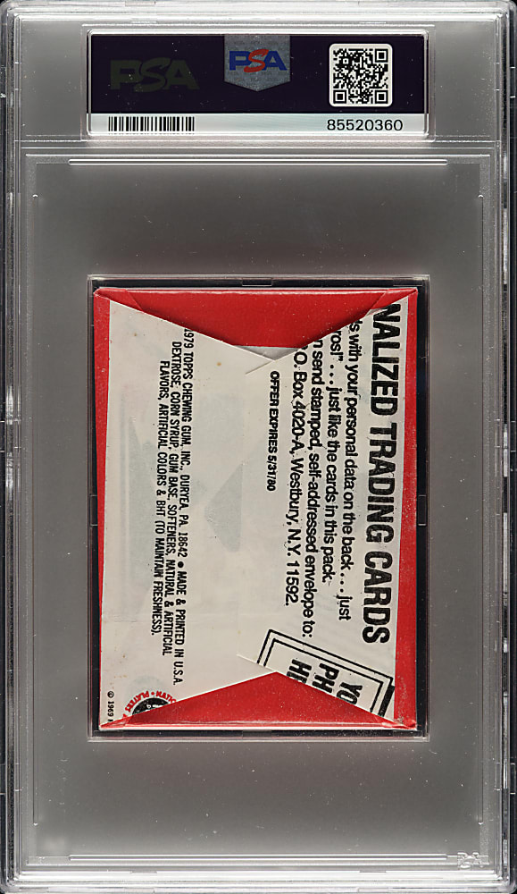 1979-1980 Topps Basketball Unopened Wax Pack PSA NM-MT 8