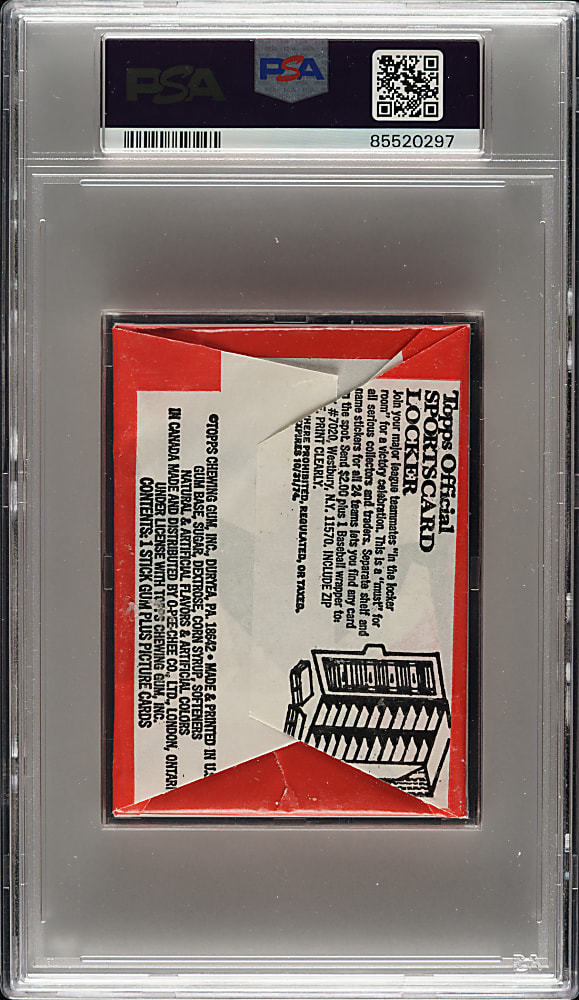 1974 Topps Unopened Wax Pack PSA NM-MT 8 - Bonus Team Checklist