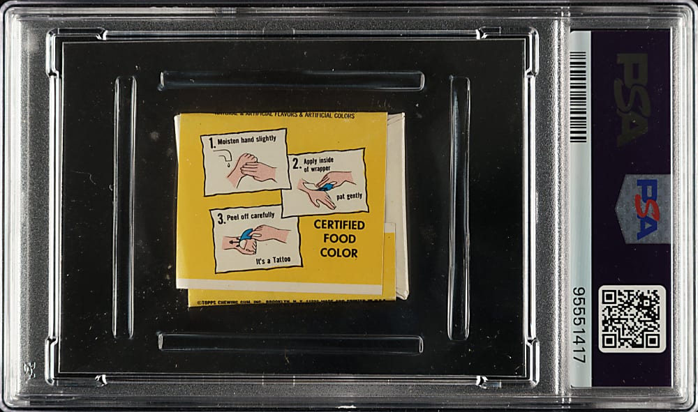 1967 DC Comic Book Tattoos Aquaman Unopened Wax Pack PSA NM-MT 8
