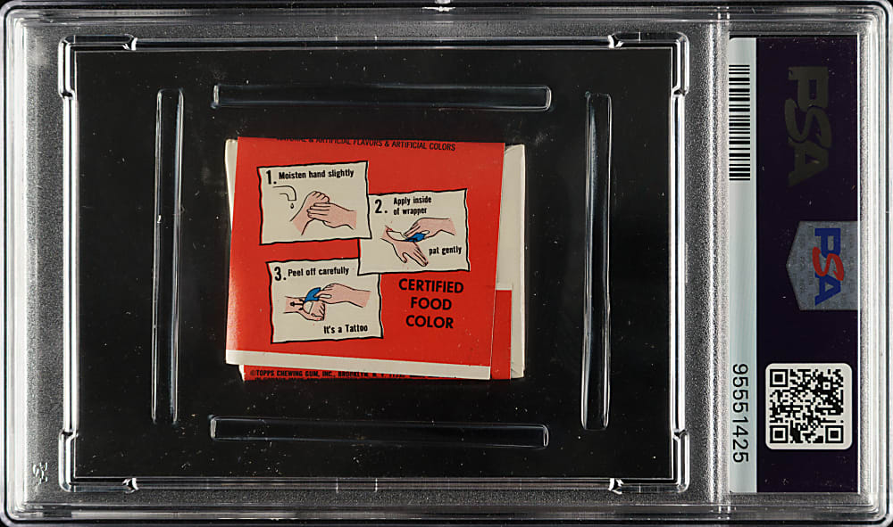 1967 DC Comic Book Tattoos Superman Unopened Wax Pack PSA NM-MT 8