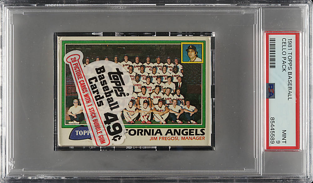1981 Topps Unopened Cello Pack PSA MINT 9