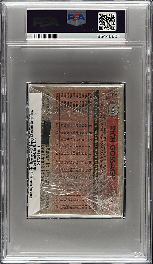 1981 Topps Unopened Cello Pack PSA MINT 9 - Rich Gossage on Back