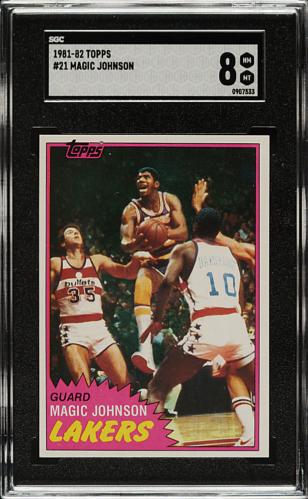 1981-1982 Topps Basketball #21 Magic Johnson SGC NM/MT 8