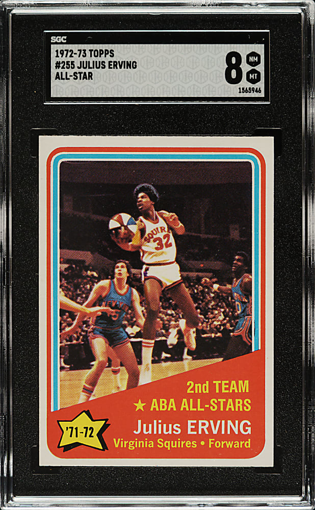1972-1973 Topps Basketball #255 Julius Erving All-Star SGC NM/MT 8