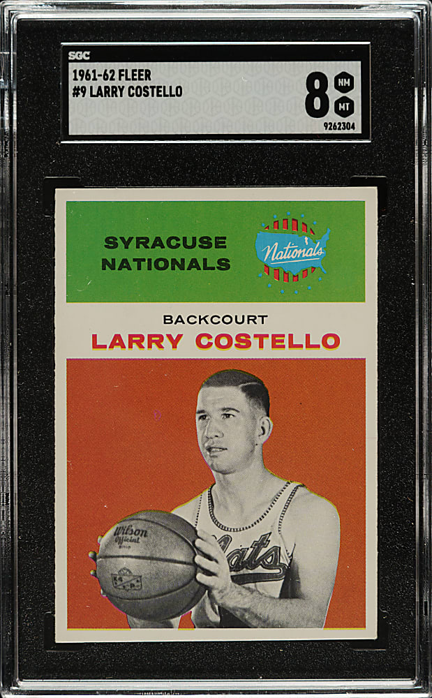 1961-1962 Fleer Basketball #9 Larry Costello SGC NM/MT 8