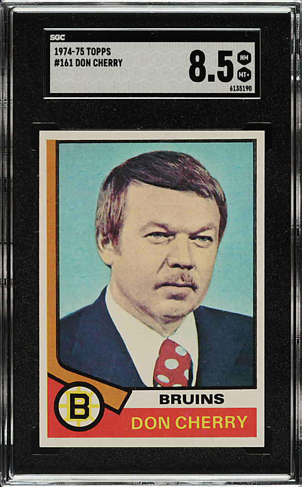 1974-1975 Topps Hockey #161 Don Cherry SGC NM/MT+ 8.5