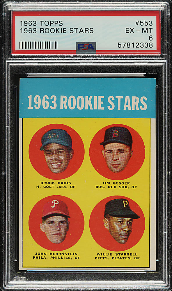 1963 Topps #553 Willie Stargell Rookie PSA EX-MT 6