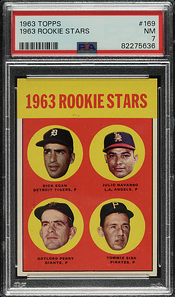 1963 Topps #169 Gaylord Perry PSA NM 7