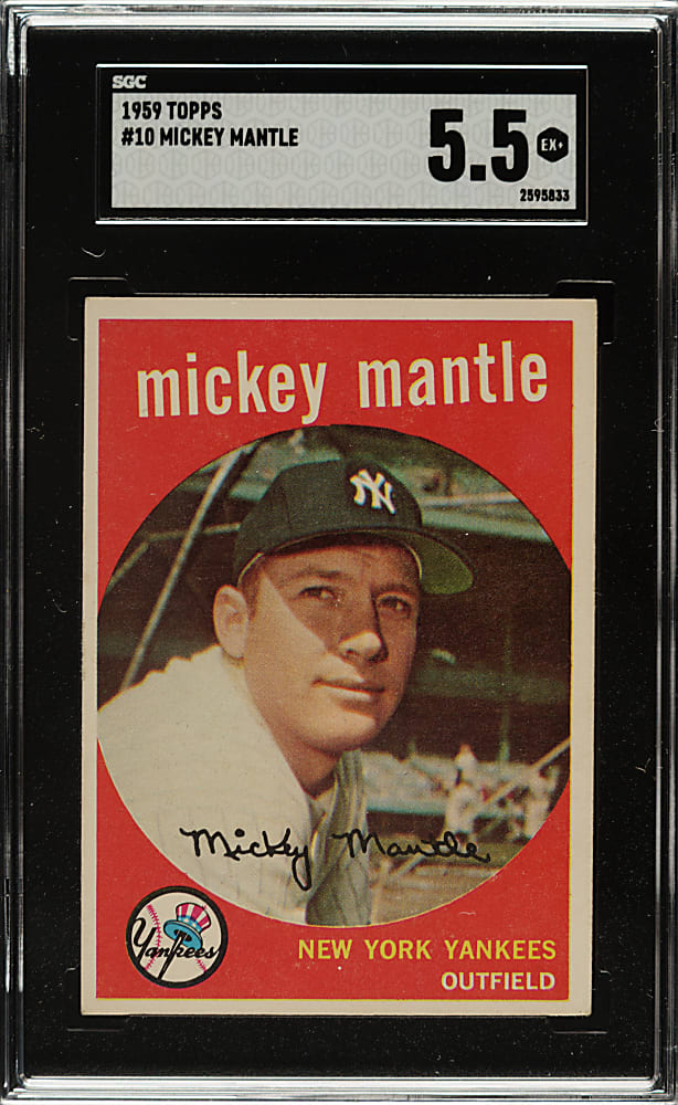 1959 Topps #10 Mickey Mantle SGC EX+ 5.5