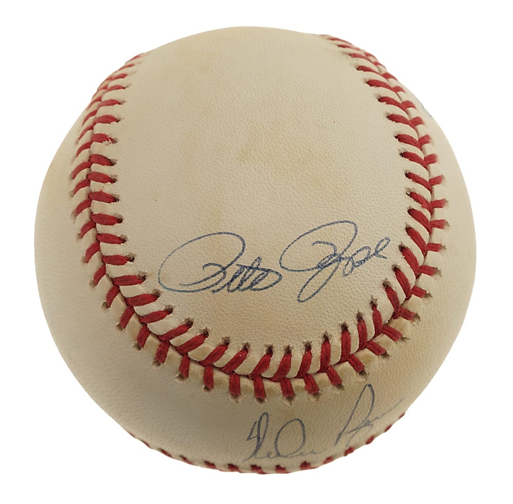 Hank Aaron, Nolan Ryan, and Pete Rose Multi-Signed Baseball - JSA