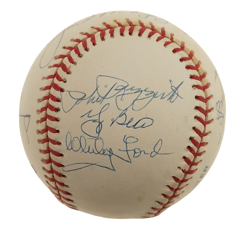 New York Yankees Hall of Fame and Star Multi-Signed Baseball - JSA